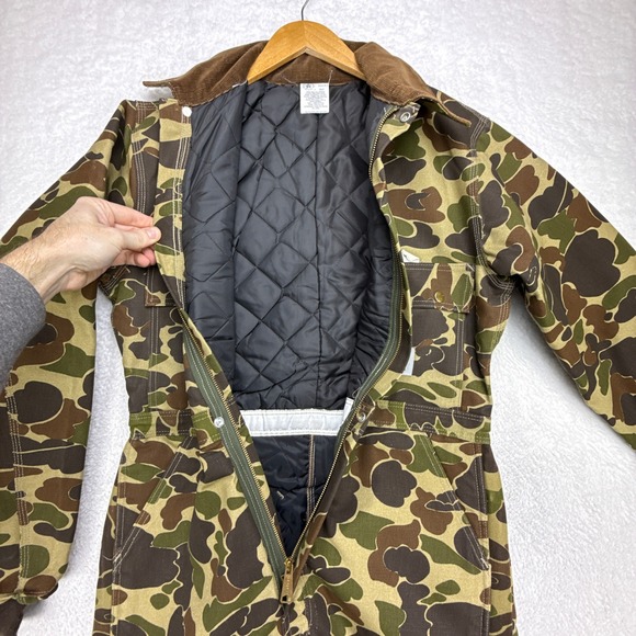 Vintage Carhartt Camo Coveralls Jumpsuit Mens 38 Tall RQ103 NWT NOS - Picture 3 of 16